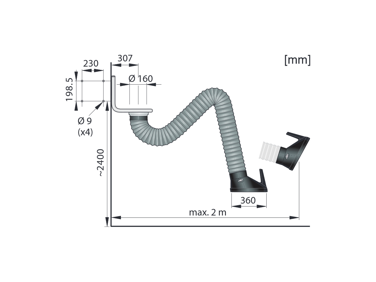 Bras d'aspiration ORIGINAL CR NEDERMAN