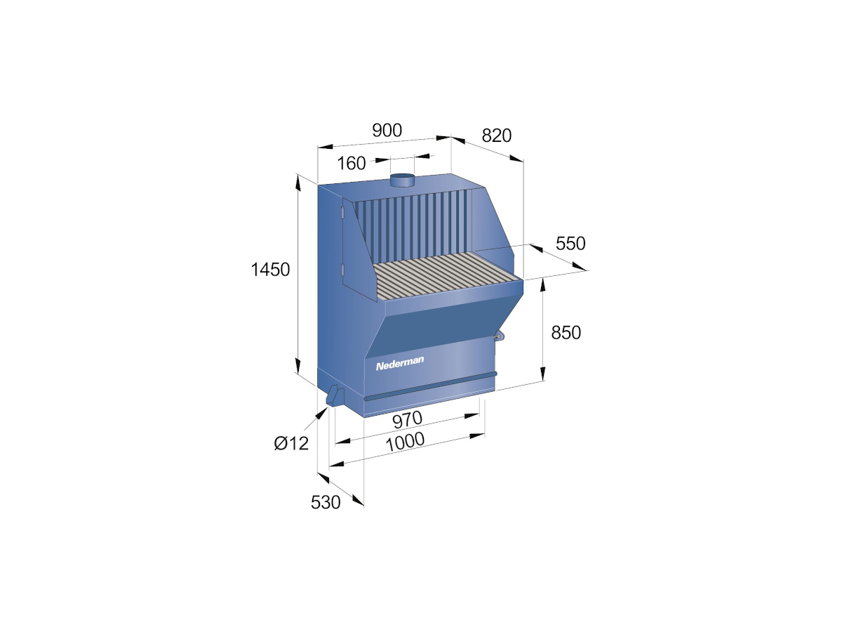 Table de soudage et meulage 900 Nederman
