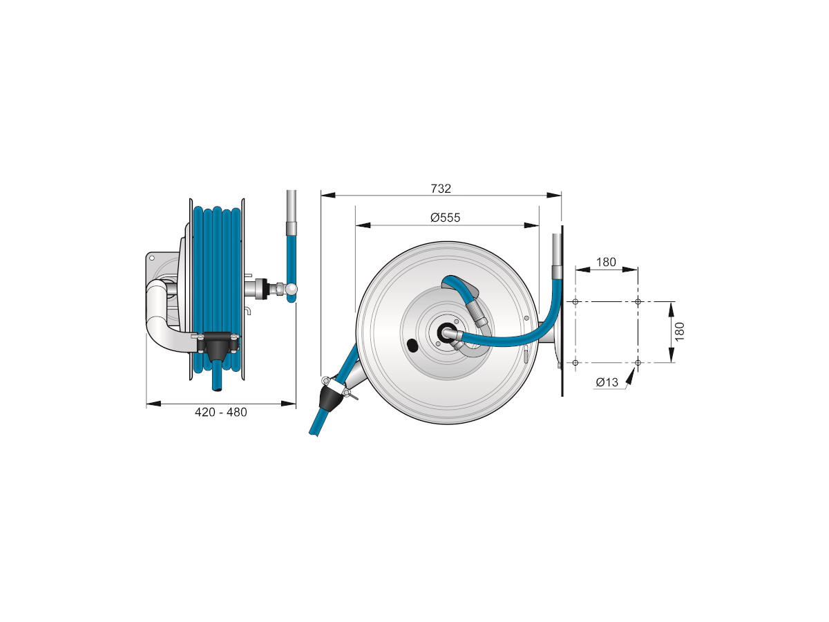 Nederman Schlauchaufroller Serie 886 EX