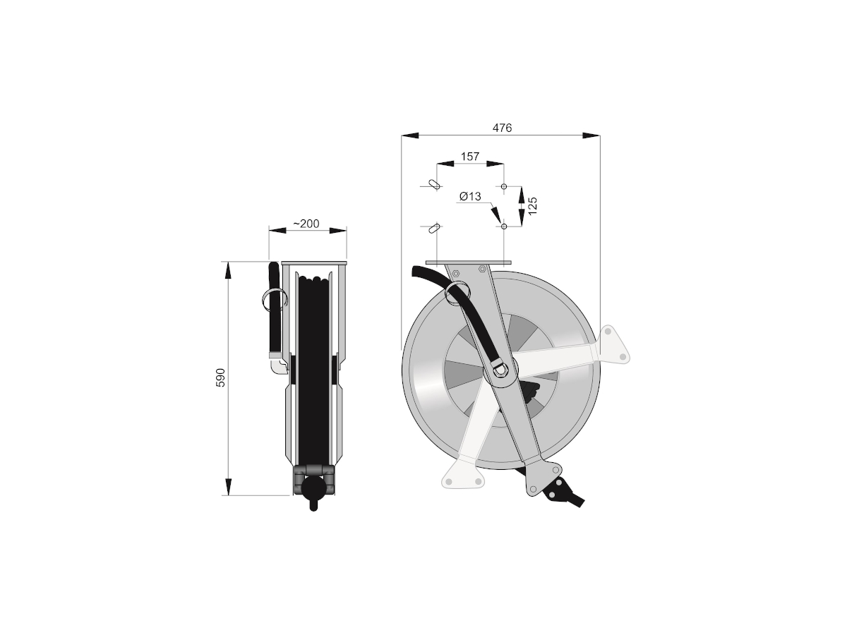 Nederman Schlauchaufroller Serie 889