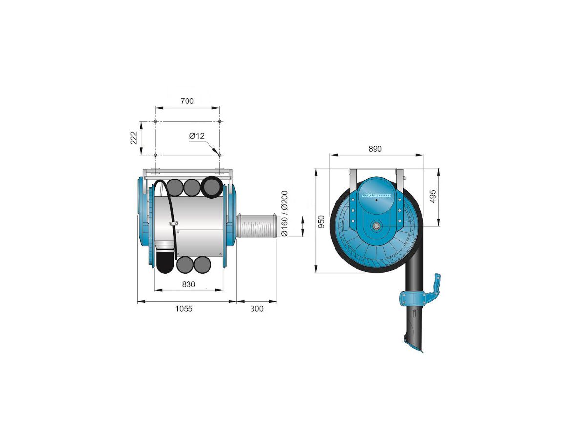 Nederman Abgas-Schlauchroller Serie 865